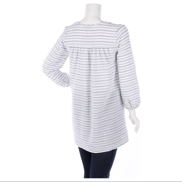 J.Crew Embroidered Striped Tunic Dress, size M - Picture 4 of 11